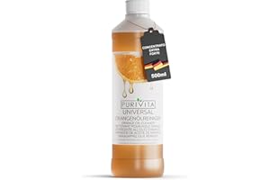 PURIVITA® Concentrato di Detergente all'Olio di Arancia [500ML] - Puro Olio di Arancia Pulitore - Olio Arancio per Pulizie - Liquido Sciogli Colla - Detergente Universale Pavimenti