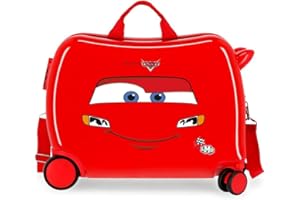 Disney Cars Lightning Mcqueen - Valigia per bambini, colore: rosso, 50 x 38 x 20 cm, rigida ABS, chiusura a combinazione laterale, 34 l, 3 kg, 4 ruote, bagaglio a mano