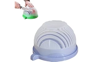 Coupeur de salade à clipser, hachoir à salade, bol multifonctionnel rapide, passoire à salade fraîche, bol à salade et hachoir à légumes (violet)