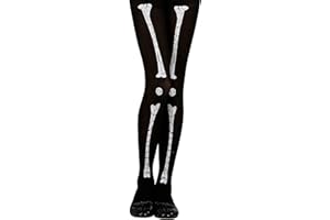 W WIDMANN MILANO PARTY FASHION WIDMANN - Collant Scheletro per Bambina, Danza, Gotico, Horror, Halloween, Carnevale, 70 den