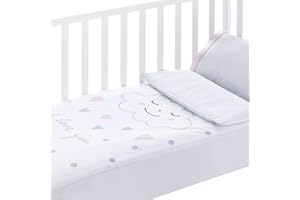 BEBELINDO Pekebaby Saco Nórdico desenfundable cuna (60x120 cm) NUVOLA ROSA