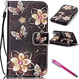 Galaxy J3 Funda, Firefish [Ranuras para tarjetas] [Kickstand] Flip Folio cuero sintético Shell Cartera resistente a arañazos cubierta protectora para Samsung Galaxy J3