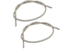 sourcing map 2 Stück Kleine Doppelhaken Zugfeder Federdrahtdurchm. 0.02", Außerdurchm. 0.16", Freie Länge 11.81" Edelstahl Spannfeder