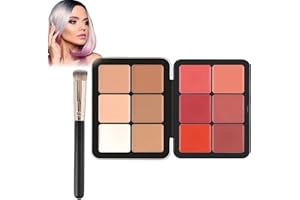 AIDODIA 12 Colors Palette Maquillage Avec Stylo, Palette Makeup, Cream Blush Palette for All Skin, Maquillage Bronzer, Waterproof, Maquillage Longue Tenue Pour Une Peau Impeccable (B)