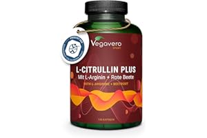 ‎VEGAVERO L-Citrullin Malat | Hochdosiert: 2000 mg Citrullin | Mit L-Arginin Base + Rote Beete | Aus Fermentation | Pre-Workout | Laborgeprüft | Vegan - Ohne Zusatzstoffe | Deutsche Produktion von Vegavero