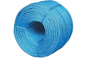 EasyToPack 6mm x 20m Blue Polypropylene Nylon Rope | Tarpaulin Rope | Builders Poly Rope
