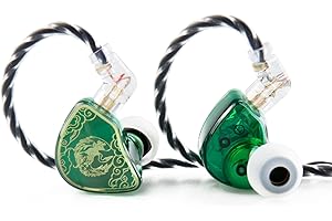 EZ EAR TANGZU Wan’er S.G 10 mm HiFi-In-Ear-Monitor-Kopfhörer mit dynamischem Treiber und abnehmbarem 0,78mm 2Pin Kabel, ergonomische Passform für Bühnenmusiker, Sänger (Grün, Mikrofon)