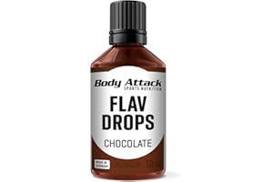 Arôme Flav Drops par Body Attack - 50 ml - Gouttes aromatisées sans calorie - Pour édulcorer et aromatiser des boissons protéinées, du fromage blanc