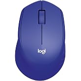 Logitech M331 Silent Plus Wireless Mouse, 2.4GHz with USB Nano Receiver, 1000 DPI Optical Tracking, 3 Buttons, 24 Month Life Battery, PC/Mac/Laptop -