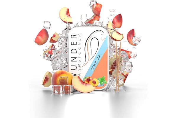 Wunder Cure-dents - Pêche-Glace - 100 cure-dents aromatisés - Cure-dents Pêche-Glace - contre la mauvaise haleine - haleine fraîche - Hygiène bucco-dentaire