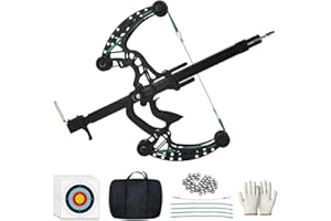 Runzkzy Ball Bearing Bow, Compound Bow Set that Shoots Steel Balls, Right Handed Hunting Bows for Adults, Composite Pulley Bow with Continuous Shooting