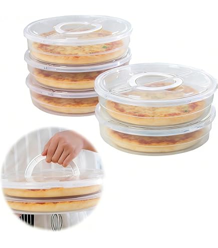 Youngever Contenitore Per Torte In Plastica | Diametro 25 Cm | Trasparente Con Coperchio - 4