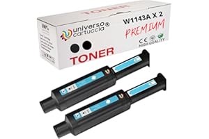 universo cartuccia® 143A W1143A 143AD W1143AD2 zestaw 2 tonerów kompatybilny z HP Neverstop Laser MFP 1202w 1202nw 1201n 1001nw Drukarki, standardowa pojemność 2500 stron (czarny, 2 opakowania)