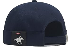 YAMEE Dockercap Berretto Docker da Uomo Berretto da Portuale Cappellino da Portuale Brimless Hat cap Beanie Cappello Rolled Cappello da Marinaio Unisex Skullcap Regolabile (56-58cm)