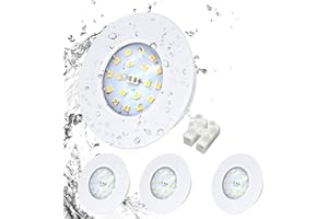 HiBay 4 Faretti Led da Incasso per Cartongesso 5W Ultrasottili Faretti Led Soffitto Incasso 500LM,Bianco Neutro,220V Bianco IP44,Diametro Foro Ø60mm-68mm per Bagno,Esterno