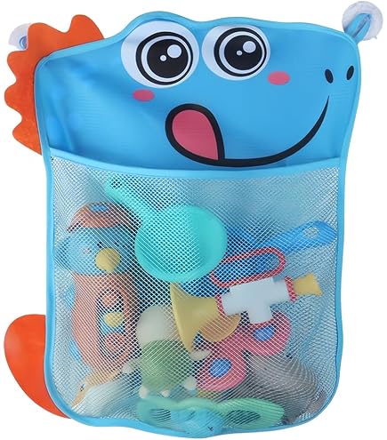 2 Stück Netz-Badewannen-Spielzeug-Halter, 45,7 X 35,6 Cm, Mit 4 Starken Saugnapfhaken – Weiß, Für Organisation Und Trocknung