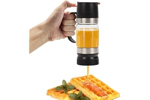 MUMISUTO Dispensador de Miel Antigoteo, Tarro para Miel de 10,65oz, Tapas Superior E Inferior Extraíbles, Dispensador Miel que Mantiene la Miel Fresca, Accesorio de Cocina para Guardar Miel y Jarabe (Negro)