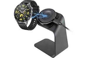 sciuU Magnetyczna stacja ładująca kompatybilna z Huawei GT6 / GT6 Pro / GT5 / GT5 Pro / GT4 / GT4Pro / GT3 / GT3Pro / GT2Pro / Fit 4, ładowarka ze stopu aluminium z kablem USB o długości 1 m