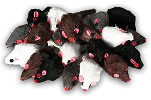 EUROPET BERNINA Ebi Jouet en forme de Souris en fourrure véritable, idéal pour chat, 5 cm