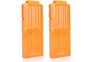 TiGog 2 Stück Clip Magazine für Nerf N Strike, 12-Darts Pfeile Clip Magazin, Schnell Nachladen Darts Pfeile Clip Magazin für Nerf N-Streik Elite Series Spielzeuggewehre, Orange
