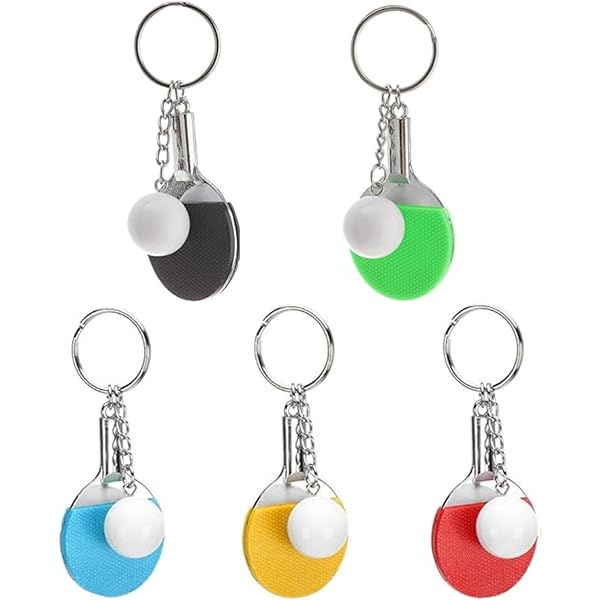 Wudaizhi Mini Tafeltennis Racket Sleutelhanger 3 stks Kids Sleutelhanger Metalen Pong Bat Model Sleutelhanger Sport Liefhebbers Tas Charm