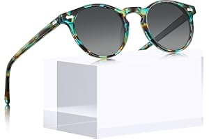 Carfia Gafas de sol Mujer Polarizadas Vintage con Montura de Acetato y Protección UV400