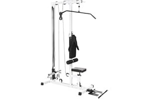 Bad Company Station de traction avec accessoires I Machine à traction pour entraînement du haut du corps biceps triceps sur câble I Station de fitness pour la maison Station de musculation I BCA-27