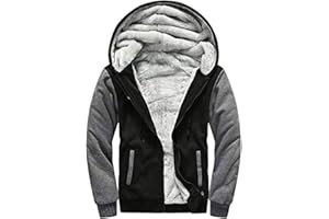 LBL LEADING THE BETTER LIFE LBL Men's Hoodies Full Zip Up Fleece Jacket Casual Hooded Sweatshirt Plus Size Winter Warm Coat with Pockets