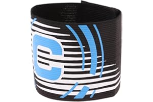 HARILLA B Baosity Kapitänsbinde Armband Kapitän Fußball Binde Spielführerbinde Armbinde für Basketball, Rugby, Hockey - Schwarz