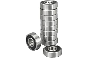 Flewdart 10pcs Kugellager 6000RS, rillenkugellager 10 x 26 x 8mm 6000 2rs doppelte Schutzchromlegierung für DIY, Drehbänke, Motoren, 3D-Drucker, Fräsmaschinen(6000RS 10pcs)