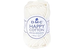 DMC - Happy Cotton - Spécial Amigurumi - 100% coton - Très doux et agréable à utiliser | Pelote de 20 g - 43 m | 49 coloris