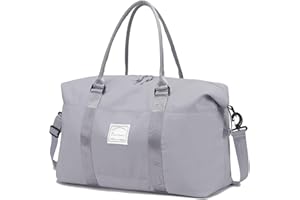 VMIKIV Sac de Sport Femme Bagage Cabine pour Easyjet Homme Sac de Voyage Léger avec Sac Humide Séparé Bagage à Main Grande Taille Sac Week-End Résistant à l'eau