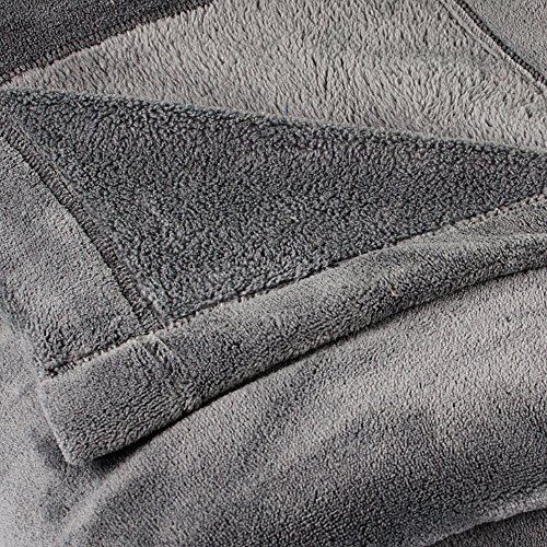 CelinaTex Kuscheldecke Größe 150 x 200 cm Mikrofaser, Coral-Fleece Sofadecke Montreal 5000075 grau - 3