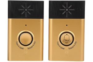 HOPCD 2-Way Voice Intercom Doorbell, Smart Wireless Indoor Outdoor Interphone System, Wireless Door Bell Chimes for Home Security