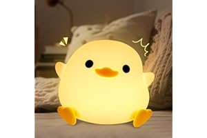 GIACOMO Dodo Duck, LED Anatra Luce Notturna Bambini, Kawaii Silicone Carino Anatra Lampada Luce Notturna Bambino, Dimmerabile Ricaricabile Lampada Touch Anatra con 20 Minuti Timer, Regali per Ragazzi, Ragazze