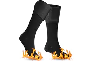 IFUFR Heated Socks for Men Women, Electric Heating Socks Winter Warm Cotton Socks for Outdoor Sports Camping, Fishing, Cycling, Motorcycling, Skating and Skiing