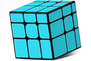 ROXENDA Mirror Cube di Velocità 3x3x3 Irregolare Bianca Cubo Puzzle Twisty Box Puzzle Giocattolo Sequenziale Divertente (Blu)