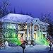 Price comparison product image Solar Projector Lights Outdoor,KINGCOO Waterproof Moving LED Green and Red Light Show Projector Spotlight Christmas Landscape Lamp for Garden Holiday Party Halloween Christmas Decorations