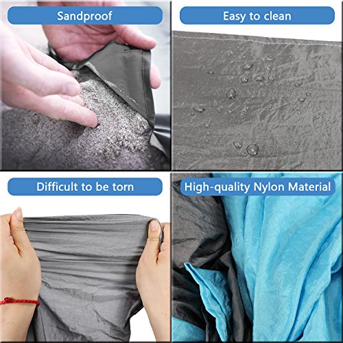 Wasserdichte Strandmatte Faltbar Picknickdecke und Stranddecke Schnell Trocknende Extra Großes 7’ X 9’ Fuß mit Tasche für Outdoor am Strand auf der Wiese Picknick Frühling Sommer an die frische Luft gehen – Leicht zu transportieren - 4