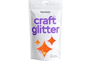 Hemway Craft Glitter - Super Chunky 1/8" 0,125" (3 mm) - 100 g - Naranja Fluorescente - Artes del brillo para Crafts Vasos de papel de cristal decoraciones diy de Proyectos