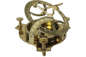 Zap Impex ® Mosiężny funkcjonalny zegar słoneczny kompas 4 cale