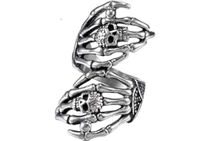 HIJONES Crâne Griffes Bague pour Unisex en Acier Inoxydable