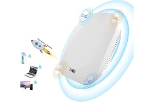 KuWFI WiFi 6 Access Point, WiFi 6 Access Point Poe, WiFi 6 Dual-Band AX1800 Speed, 802.11ax, 2 X 10/100/1000Mbps LAN ports for Ceiling or Wall Mount, Ideal for Business & Home