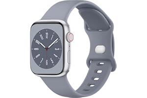 Yisica Pasek na nadgarstek kompatybilny z Apple Watch 38mm 40mm 41mm 42mm 44mm 45mm 49mm, silikonowe miękkie paski do iWatch Series 9 8 7 6 5 4 3 2 1/SE