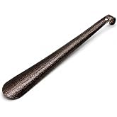 KRAFZ Demir D&ouml;k&uuml;m Ayakkabı &Ccedil;ekeceği, Kerata Fig&uuml;rl&uuml; Metal Ayakkabı Giydirici, Uzun &Ouml;m&uuml;rl&uuml; ve Ergonomik Tasarım, 40 cm