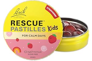 Rescue Remedy Kids Calm Days Pastilles (Strawberry), Promotes & Maintains Everyday Calm, Flower Essence Formula, Alcohol Free, Managing The Stress of Tests, Travel & Adapting to New Surroundings