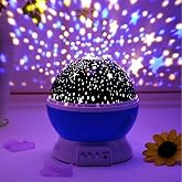 Toy Imagine Plastic Star Master Galaxy Night Projector Lamp 360 Rotating Led Starry Light with Moon, Ocean Wave & Astronaut E