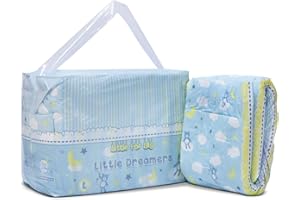 ‎LITTLEFORBIG LittleForBig gedruckt Erwachsenen Slip Windeln Erwachsene Baby-Windel-Liebhaber ABDL 10 Stück-kleine Träume L