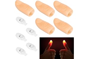 EKKONG Magisches Daumenlicht 5 Stück Daumenlichter Magie LED Fingerlampe Daumen Licht Rubber Thumb für Magie, Bar-Requisiten, Partyzubehör, Streichspielzeug