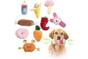 Bbaoo Giochi per Cani, 10 Pezzi Giochi Cane, Giochi con Squeak per Cani, Giochi Interattivi per Cani Cuccioli, Giocattoli Interattivi di Addestramento per Cani di Piccola e Media Taglia, Multicolore